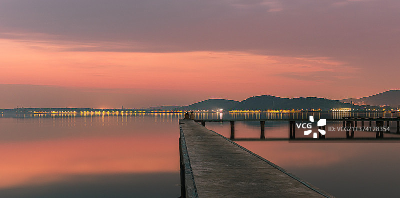凌波门朝霞图片素材