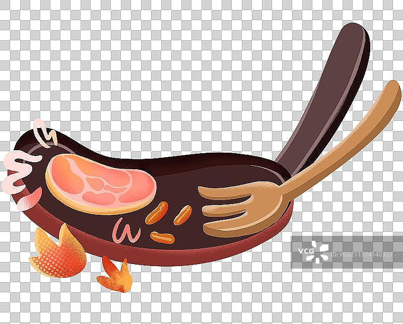 平底锅煎牛排图片素材