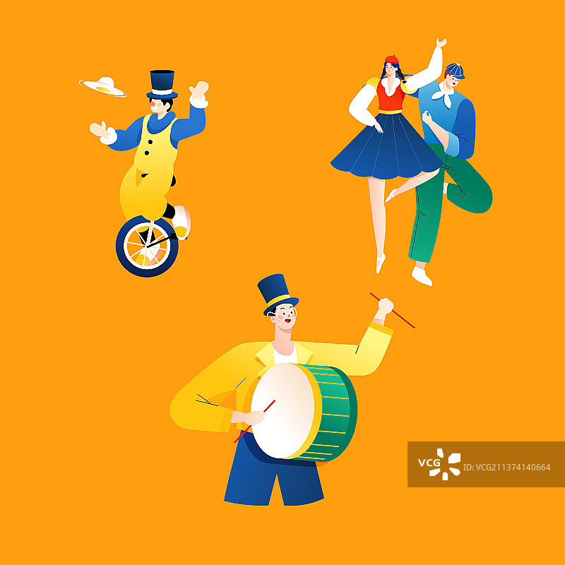 卡通愚人节4.1整蛊搞怪娱乐休闲玩乐电商购物小丑马戏团送礼促销优惠互联网青年学生送礼活动渐变矢量插画图片素材