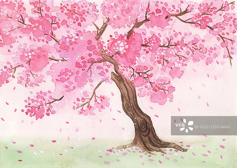 一树桃花图片素材