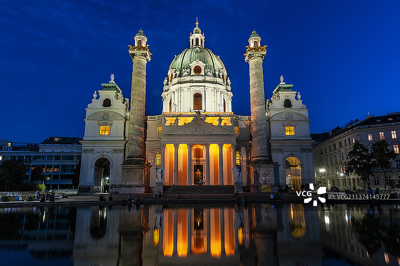 维也纳卡尔教堂图片素材