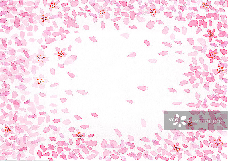 樱花漫天飞舞图片素材