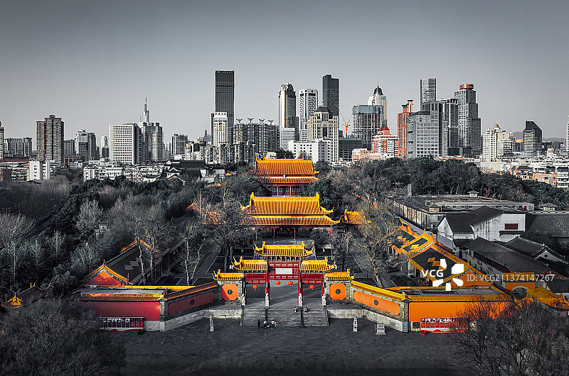 南京——朝天宫航拍图片素材