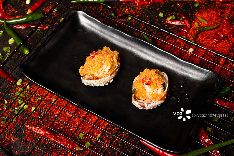 烧烤大鲍鱼图片素材