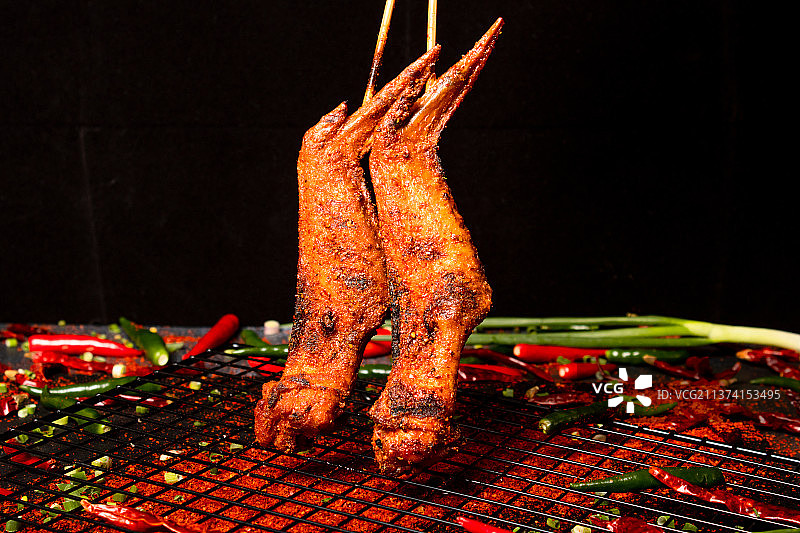 烧烤大鸡翅图片素材