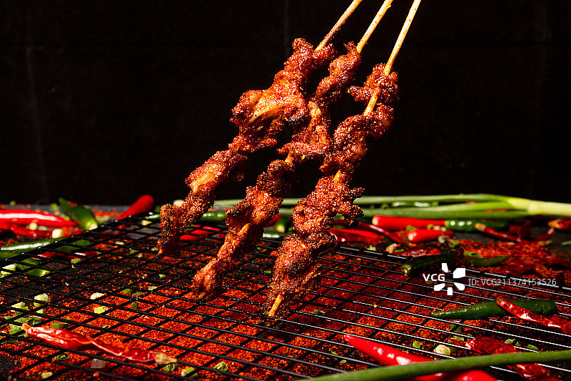 烧烤脆骨串图片素材