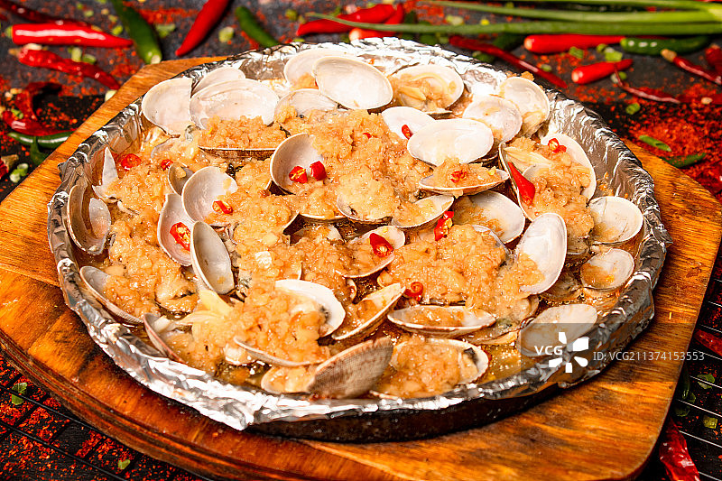 蒜蓉花甲图片素材