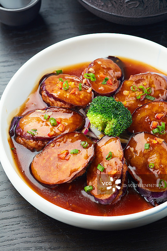 烧汁红烧茄子图片素材