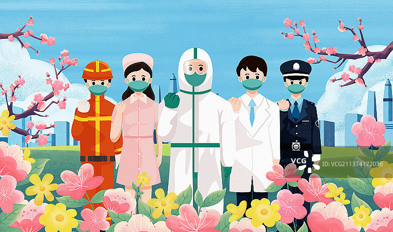 抗疫一线各职业英雄人物图片素材