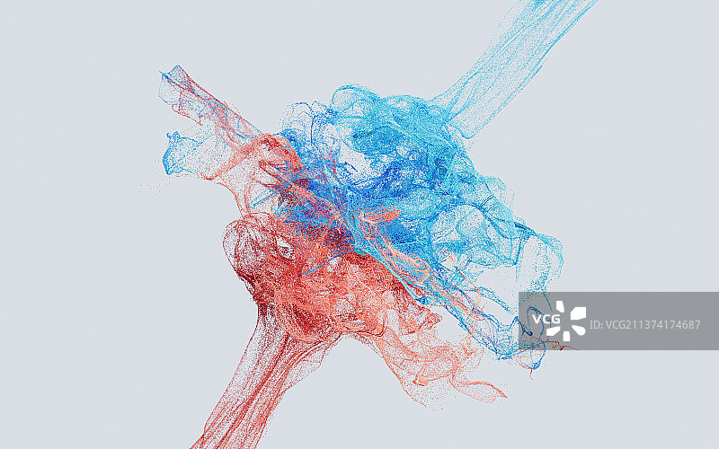 碰撞的粒子特效3D渲染图片素材