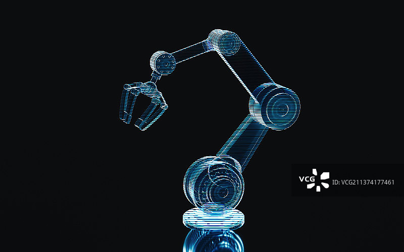 全息影像图形机械臂3D渲染图片素材