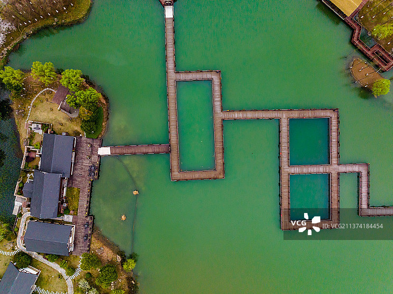 江苏苏州大阳山植物园航拍图片素材