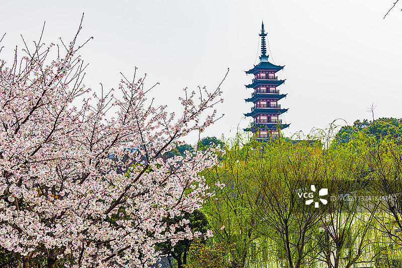 江苏苏州铜观音寺光福塔图片素材
