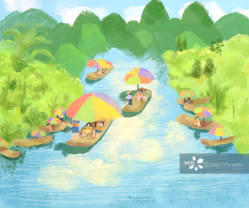 旅游插画图片素材