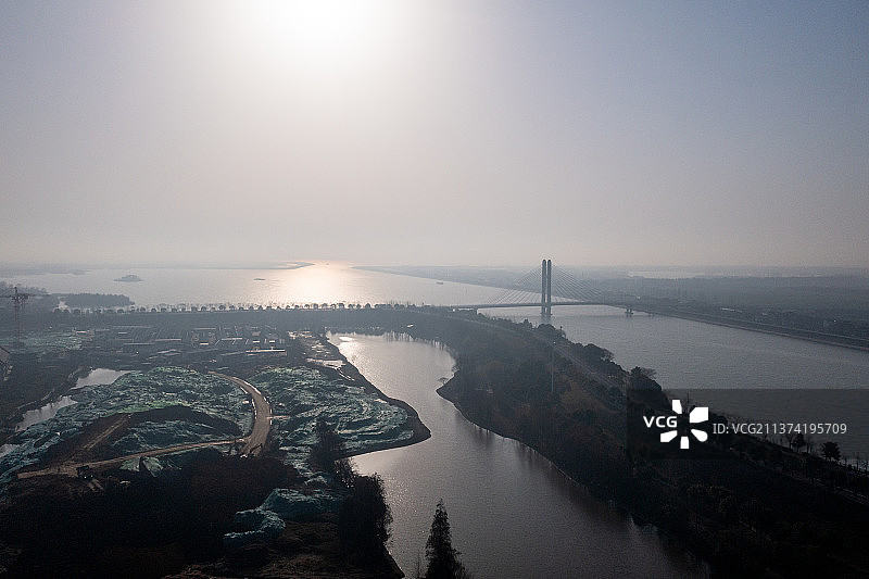 苏州市南京高淳固城湖航拍图片素材