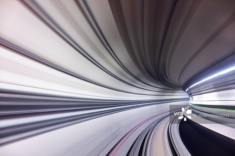 上海地铁隧道图片素材