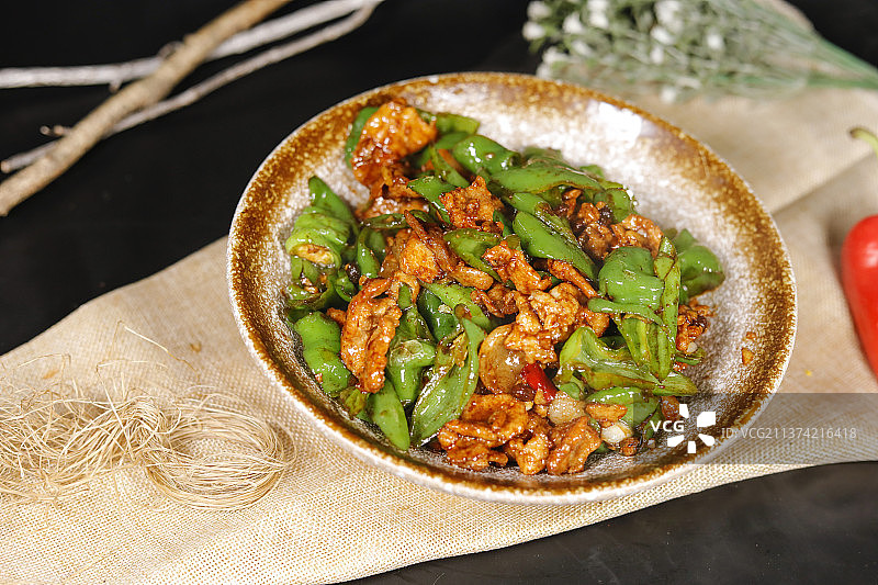 农家小炒肉图片素材