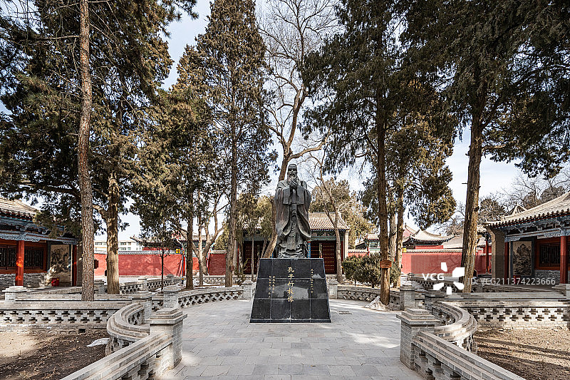甘肃武威文庙孔子行教像图片素材