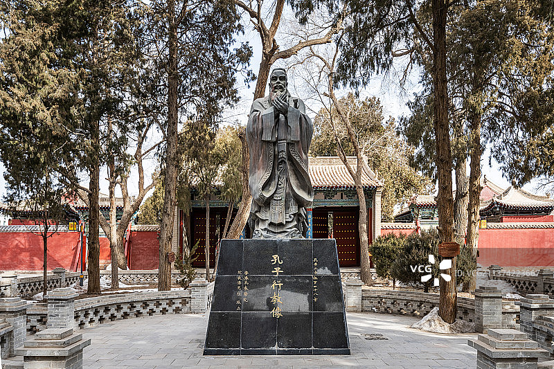 甘肃武威文庙孔子行教像图片素材
