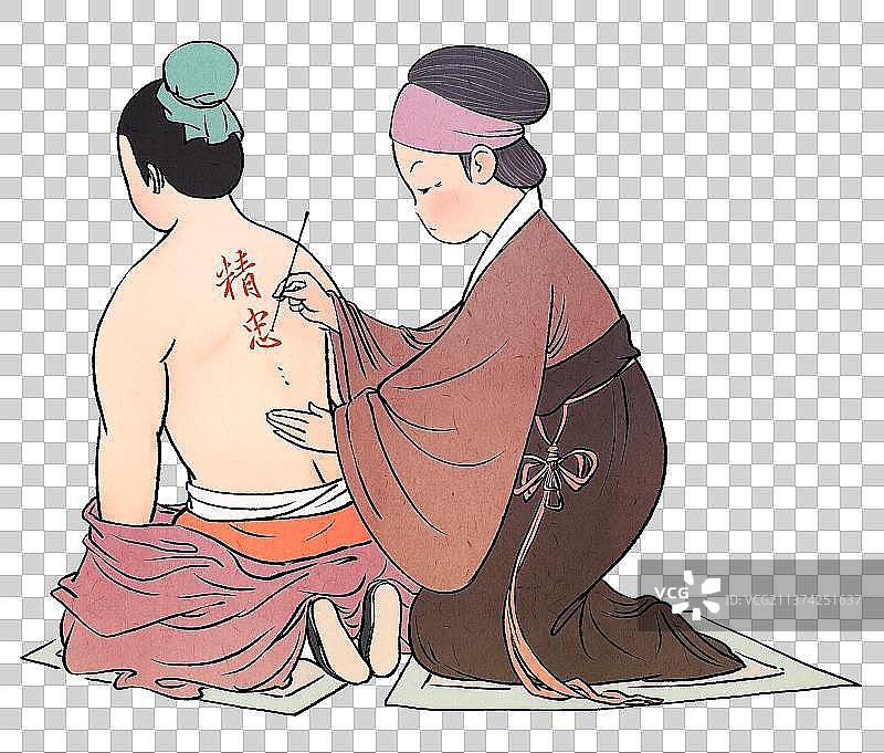 爱国主义教育之岳母刺字图片素材