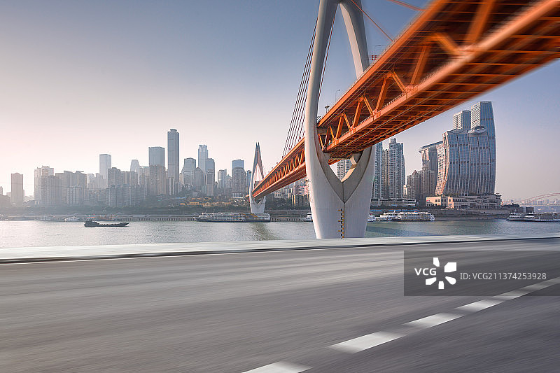 现代城市道路背景图片素材