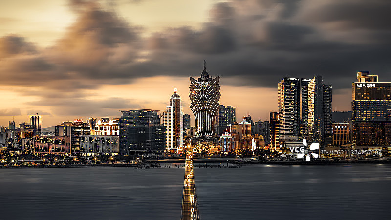 澳门夜景图片素材
