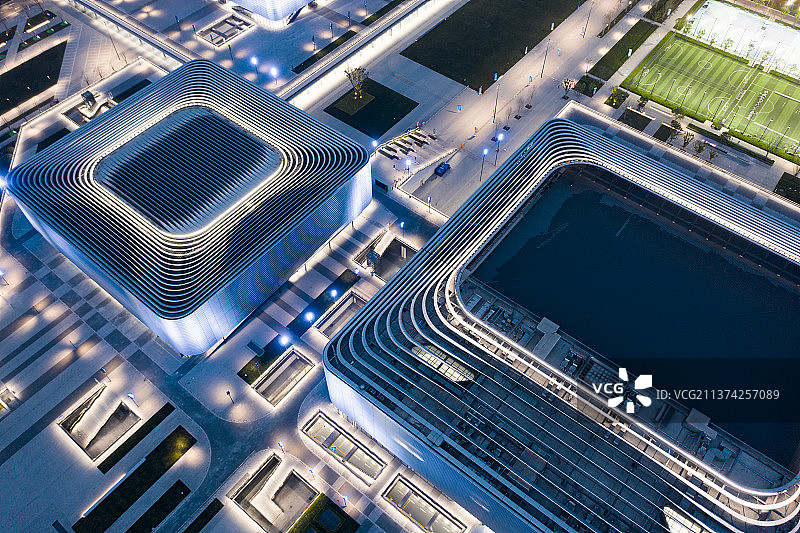 航拍成都东安湖体育公园图片素材