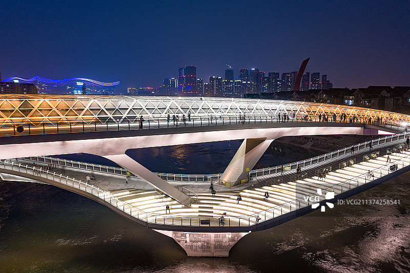 成都网红建筑五岔子大桥图片素材