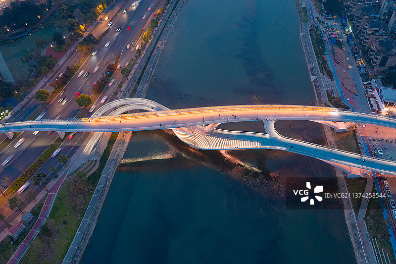 成都网红建筑五岔子大桥图片素材