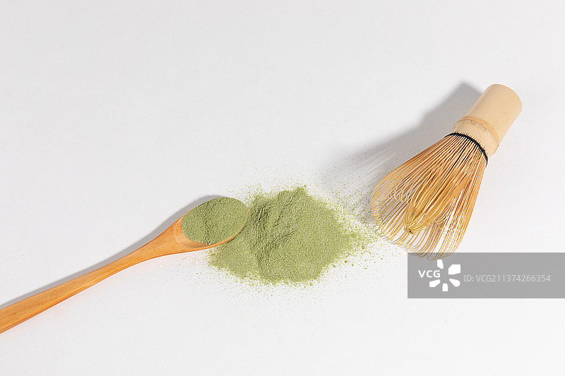 抹茶粉和茶筅图片素材