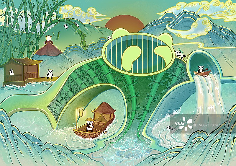 成都熊猫基地-熊猫乐园图片素材