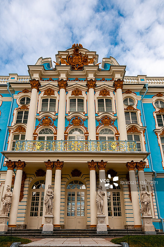 俄罗斯联合国世界遗产叶卡捷琳娜宫图片素材