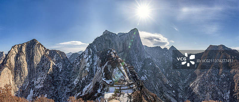 陕西省西安渭南华山秦岭风光图片素材