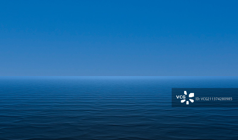 蓝色海平面图片素材