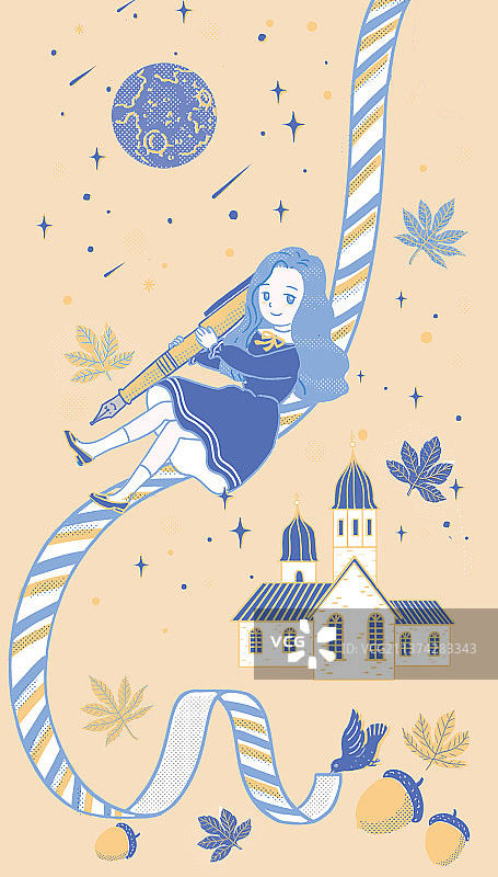 文艺女孩图片素材