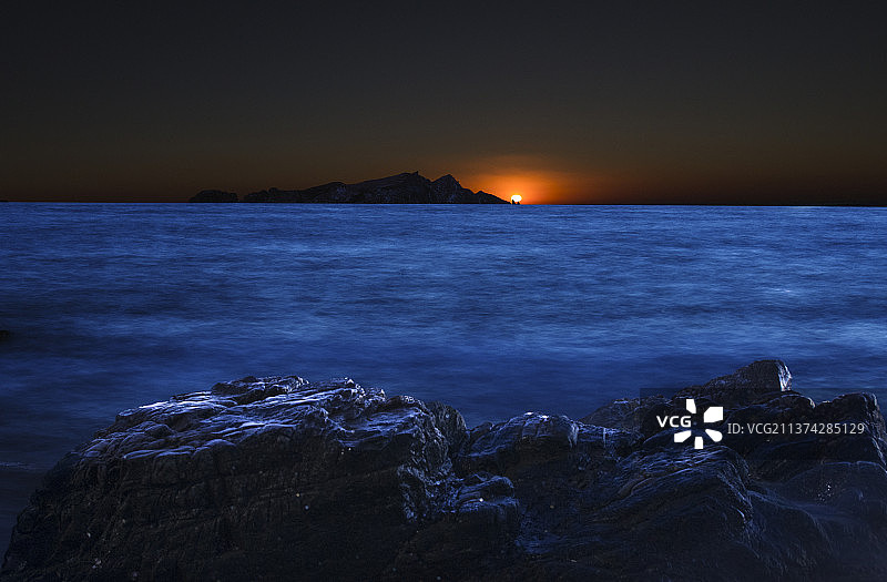 远眺蛇岛图片素材