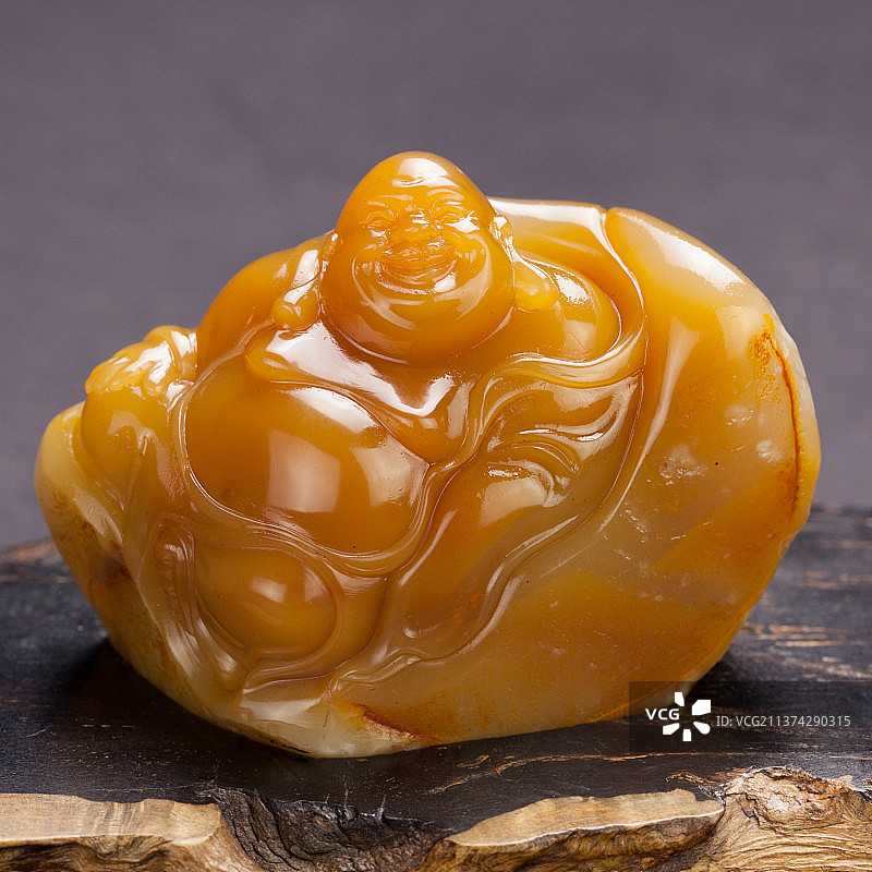 老挝石弥勒摆件图片素材