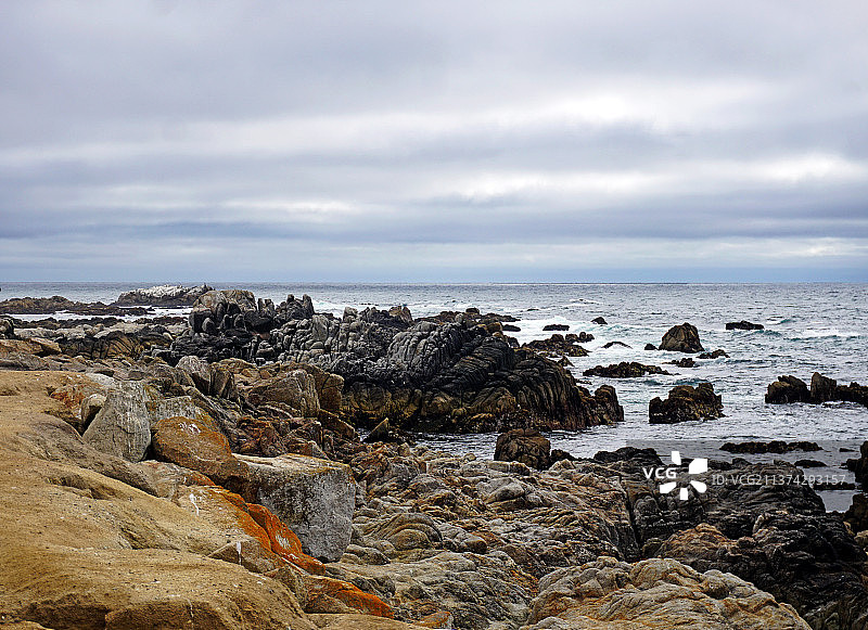 美国加州蒙特雷海天景色图片素材
