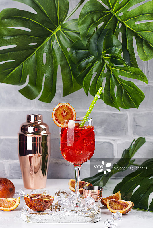 夏季桑格利亚汽酒特写图片素材