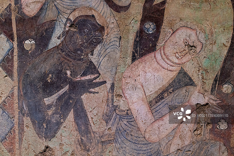 柏林亚洲艺术博物馆藏新疆石窟壁画图片素材