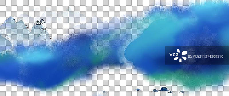 抽象背景的全帧全景插画元素图片素材