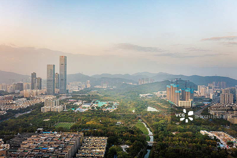 深圳市福田区深业上城和深圳中心公园图片素材