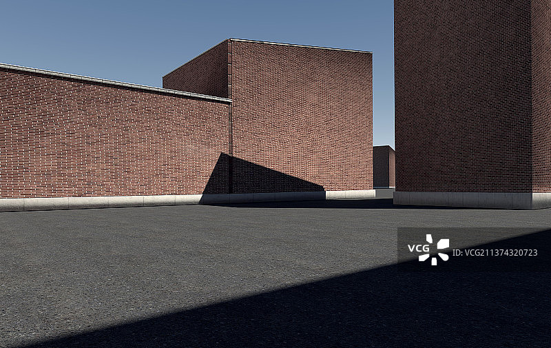 3D渲染红房子建筑图片素材