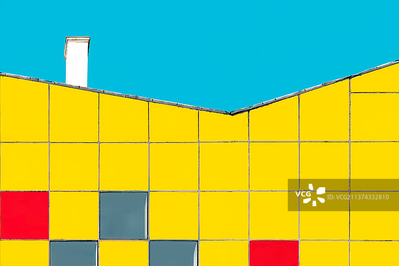 建筑局部色彩抽象图片素材