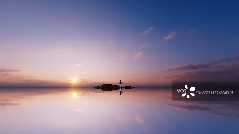 海边弹吉他图片素材