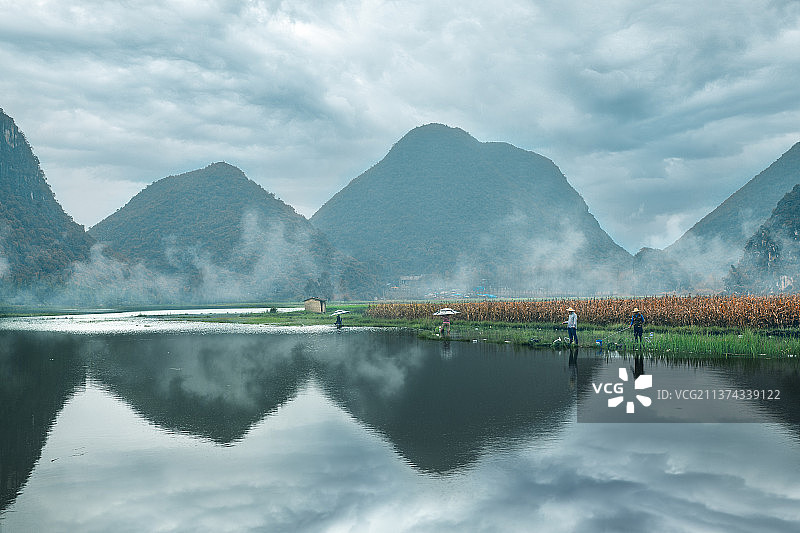 云南普者黑风光图片素材