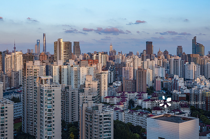 上海普陀区城市风光图片素材