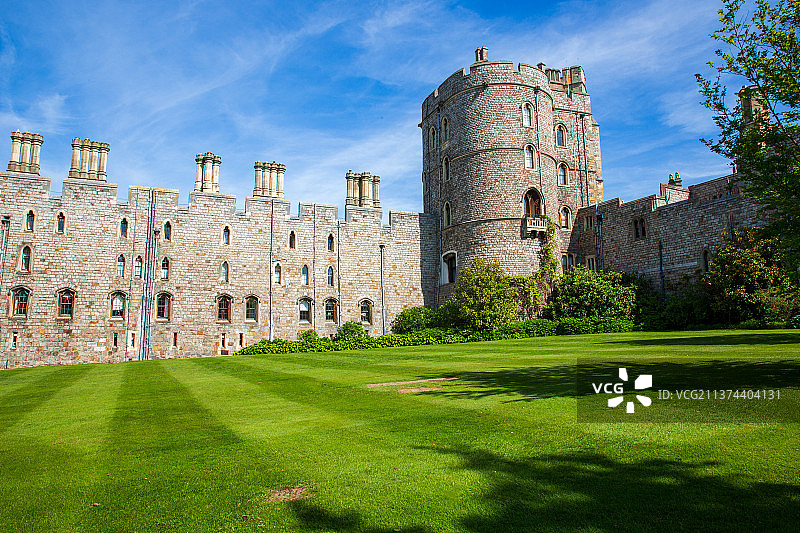 温莎城堡与草坪图片素材