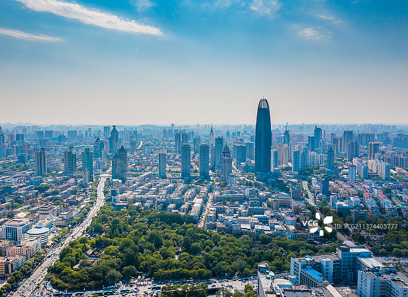 济南市区城市风光图片素材