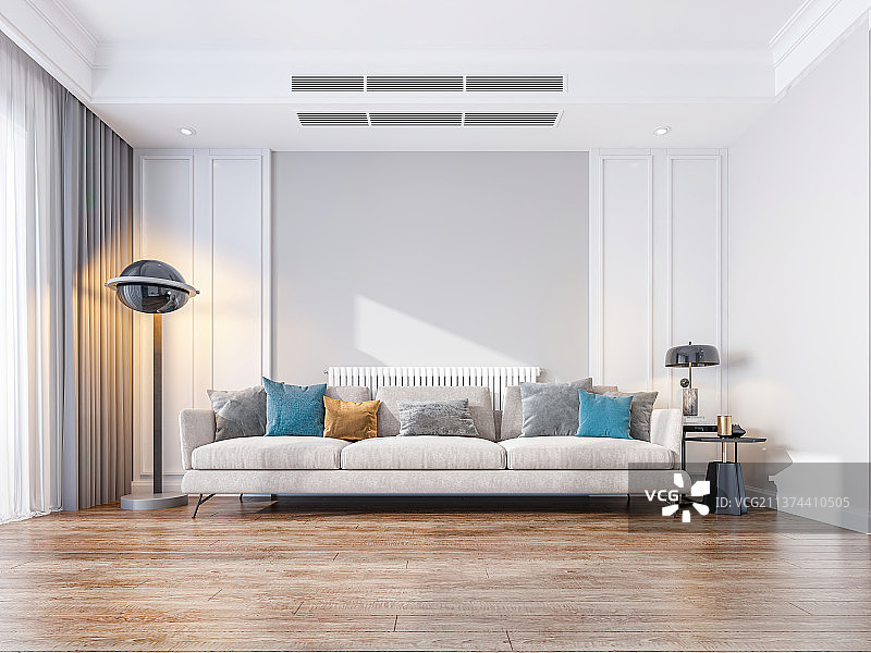 现代风格住宅内部客厅图片素材